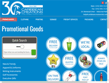 Tablet Screenshot of caribbeancreationsltd.com